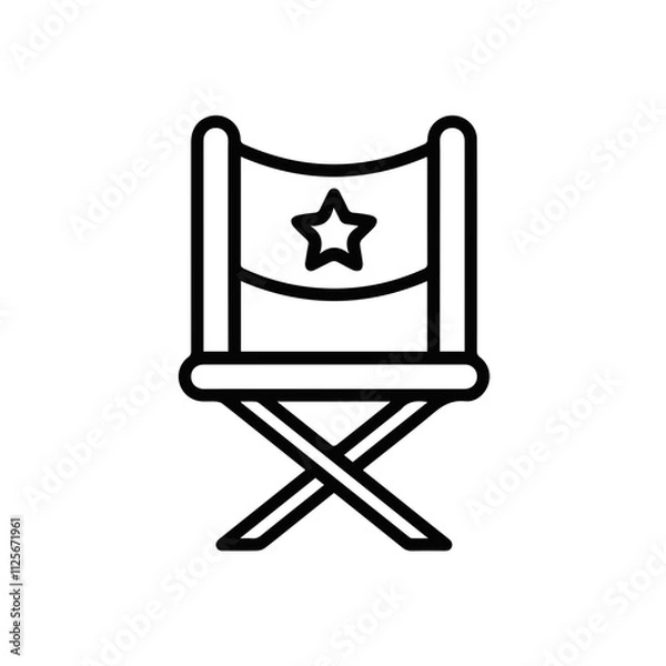 Obraz Chair icon symbol vector image illustration
