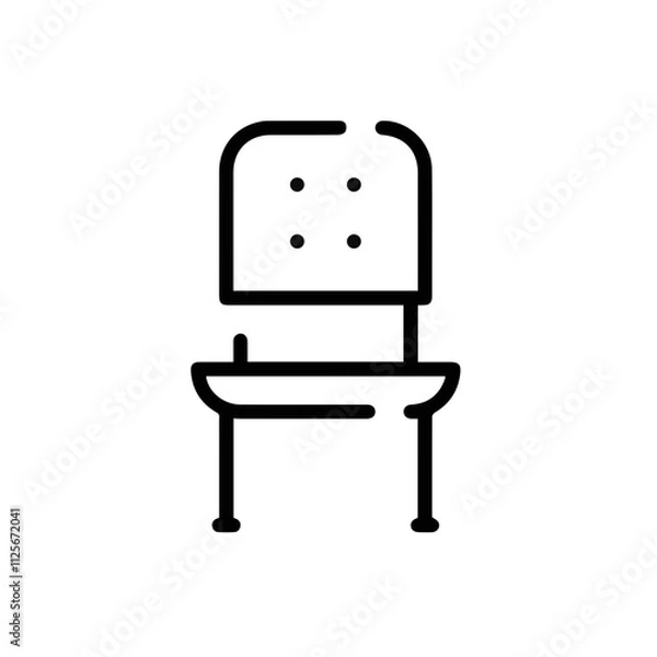 Obraz Chair icon symbol vector image illustration
