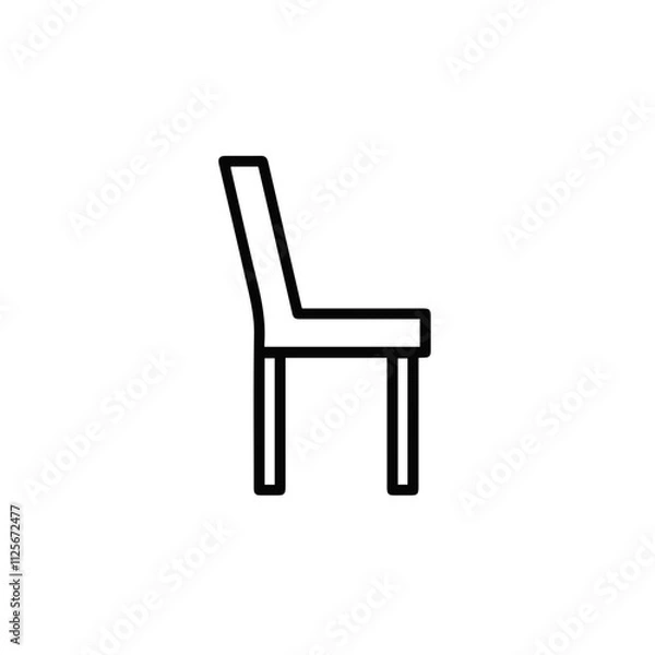 Obraz Chair icon symbol vector image illustration
