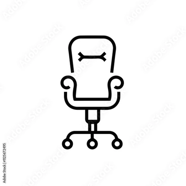 Obraz Chair icon symbol vector image illustration
