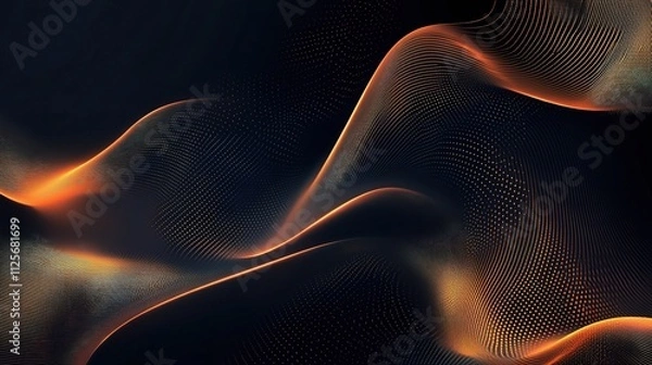 Fototapeta Smooth Golden Gradient Abstract Design with Fluid Wave Patterns