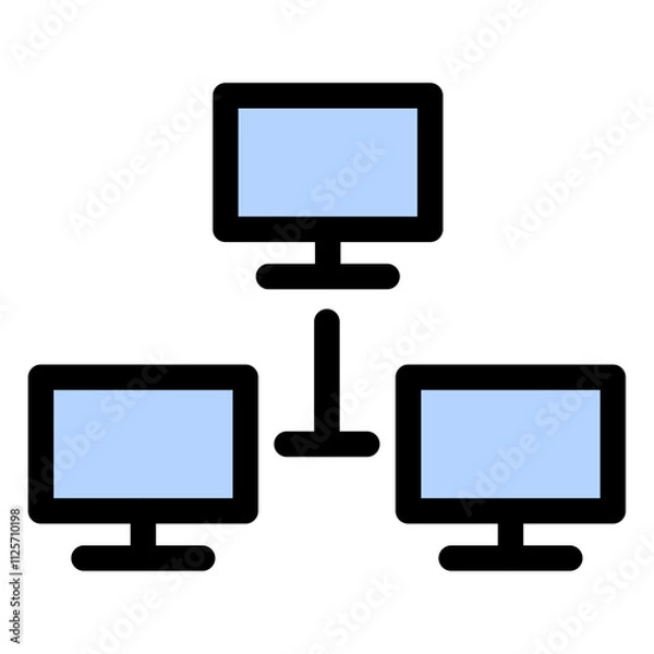 Fototapeta computer network icon