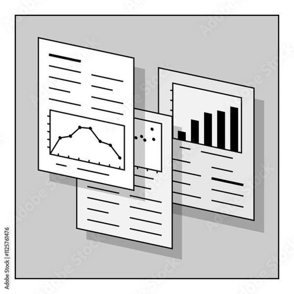 Obraz 書類ななめイラスト