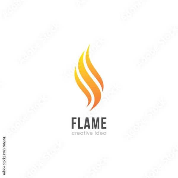 Fototapeta Creative Flame Concept Logo Design Template
