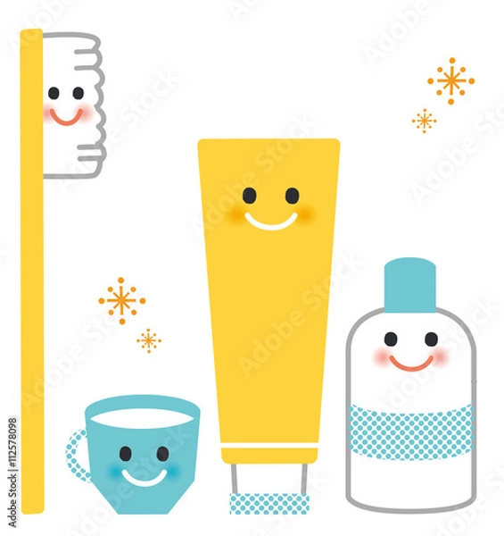 Fototapeta 歯みがきセット