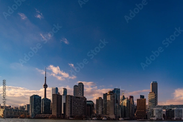 Fototapeta トロントの夕暮れスカイライン
