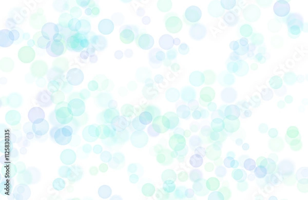 Fototapeta Soft pastel blue toned bokeh lights on transparent background