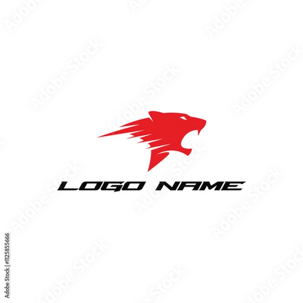 Obraz Sabertooth Logo Modern Simple Logo Vector