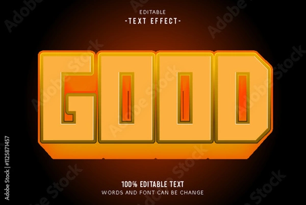 Obraz Good editable text effect 3d emboss carton style
