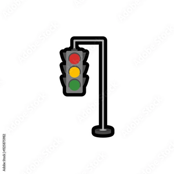 Fototapeta traffic light vector illustration
