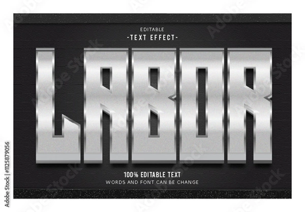 Obraz Labor editable text effect 3d emboss elegant style