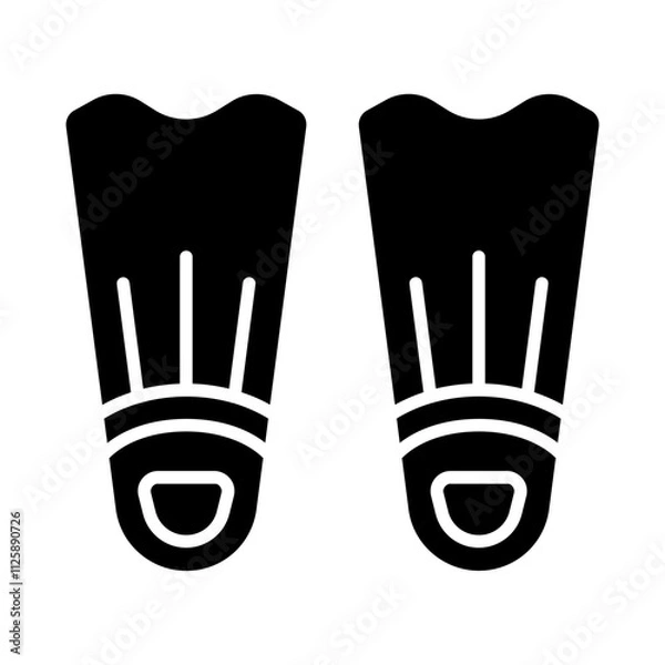 Fototapeta Fins Icon