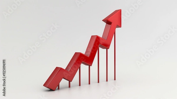 Fototapeta business graph and arrow