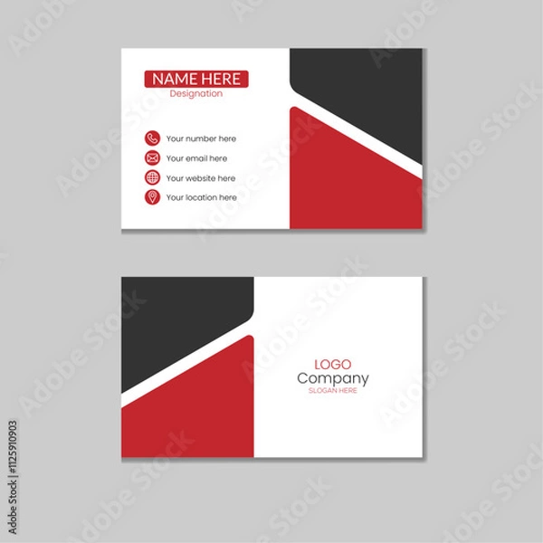 Obraz Business card design template.