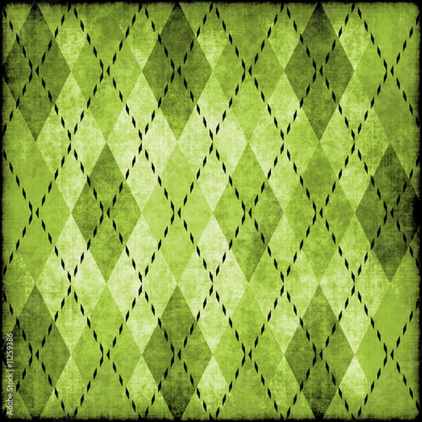 Fototapeta Grungy argyle pattern background