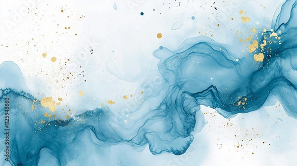 Obraz Serene abstract light sky blue watercolor background