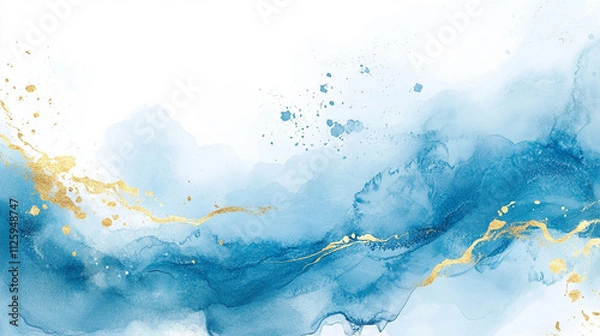 Obraz Serene abstract light sky blue watercolor background