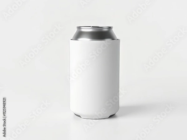 Obraz Rendered beer can koozie, showcasing its compact design.