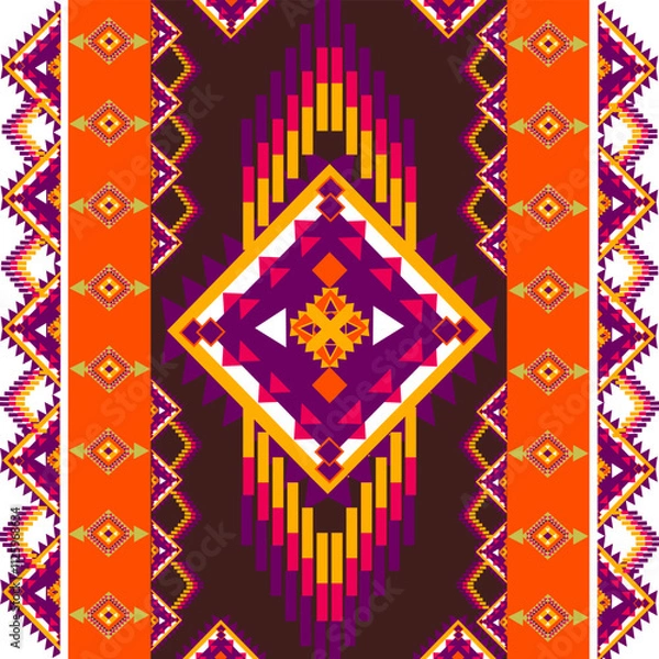 Obraz geometric ethnic seamless pattern