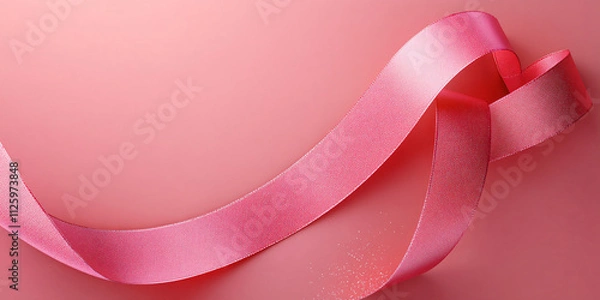 Fototapeta Pink Ribbon, Breast Cancer Awareness month, National cancer survivors month, Mother and World cancer day concept, Pink October
