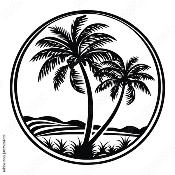 Fototapeta Palm Tree Vector, Illustration