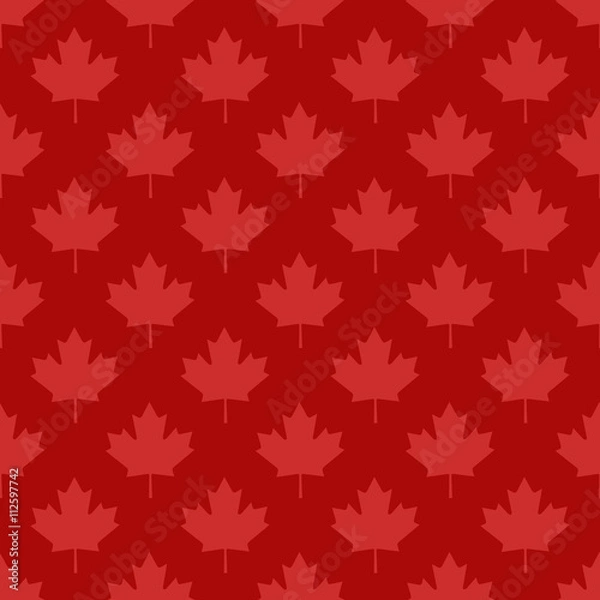 Obraz Canadian maple leaf symbol seamless pattern