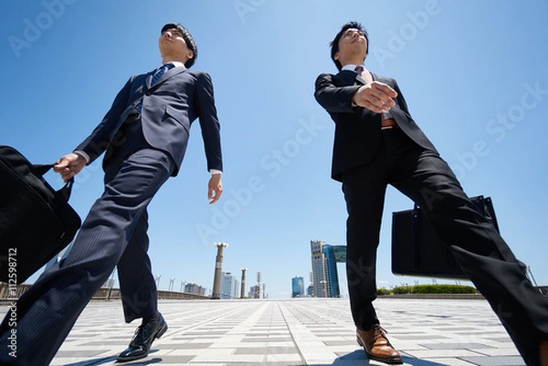 Obraz 前進するビジネスマン