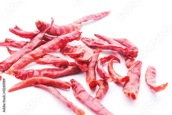 Obraz Red Chilli Dry isolated on white background