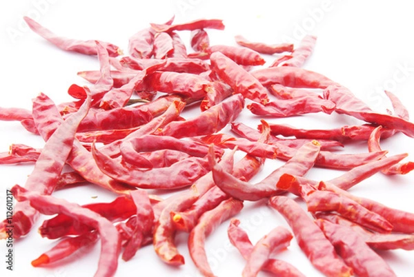 Obraz Red Chilli Dry isolated on white background