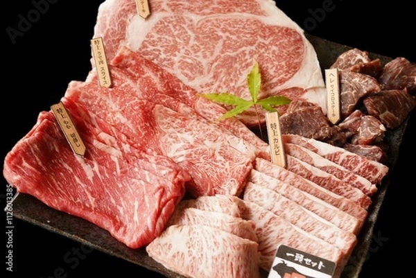 Fototapeta 黒毛和牛一頭セット