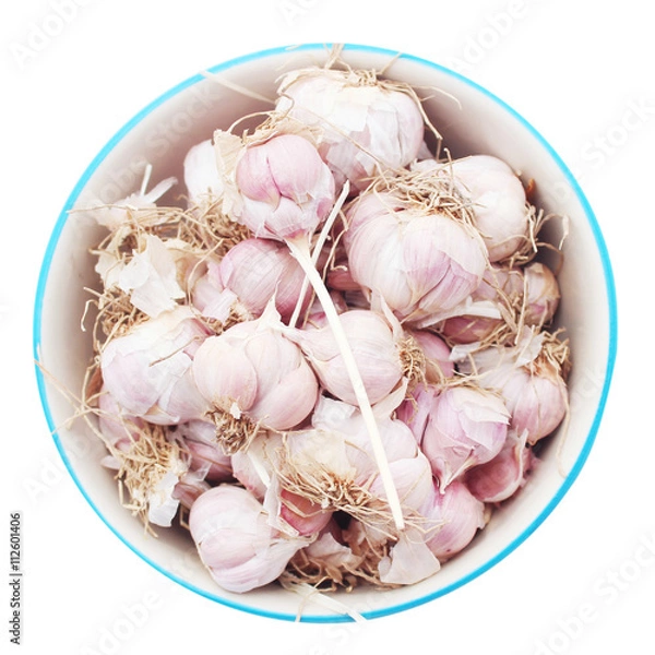 Obraz Garlic isolated on white background
