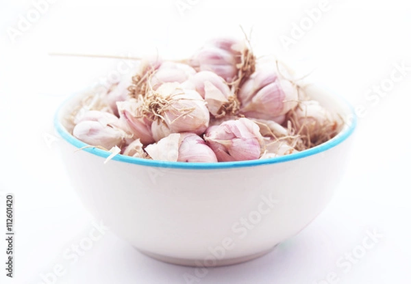 Obraz Garlic isolated on white background