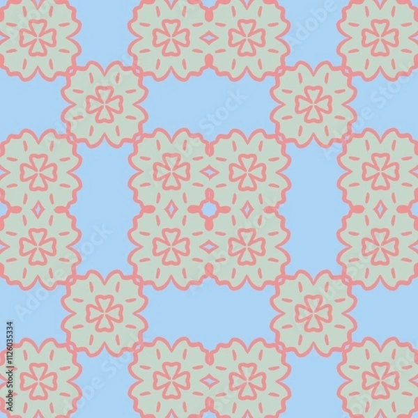 Fototapeta seamless pattern with flowers