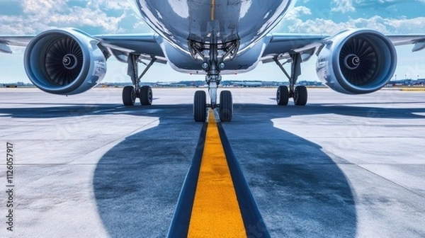 Obraz Airplane on the Runway at the Airport