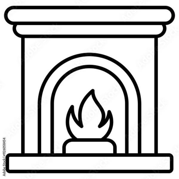 Obraz Fireplace icon