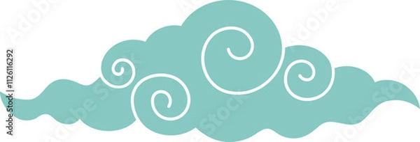 Fototapeta お祝事やデザインに使える渦巻き雲