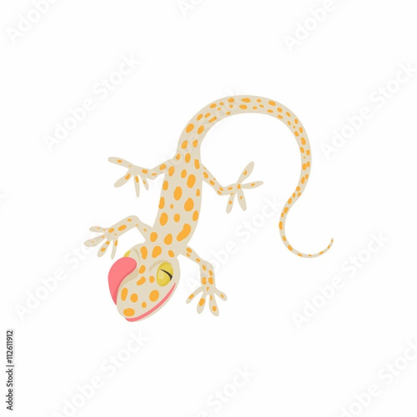 Fototapeta Lizard icon, cartoon style