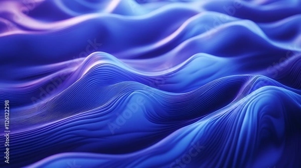 Fototapeta Modern abstract background with flowing blue light streaks and a subtle 3D effect