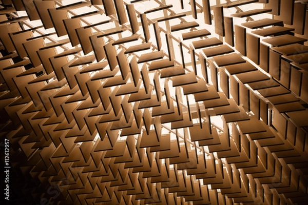 Obraz 3D illustration abstract architectural pattern