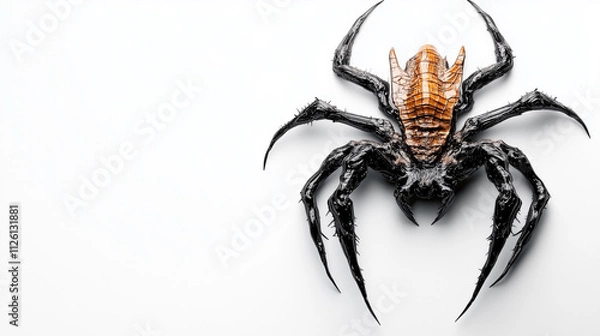 Obraz Alien arachnid on white background