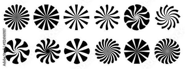 Fototapeta Discover striking black and white spiral patterns perfect for modern design projects and applications