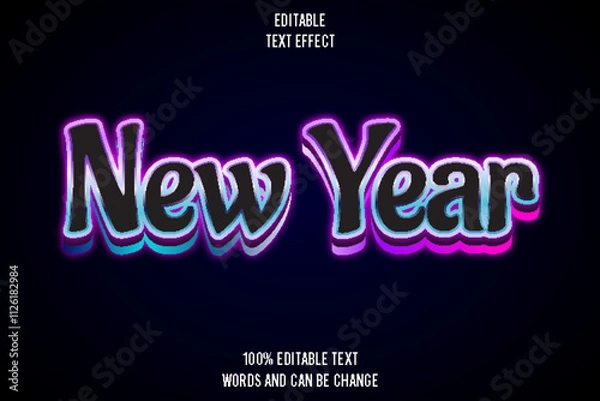 Fototapeta editable text effect 3d emboss modern style