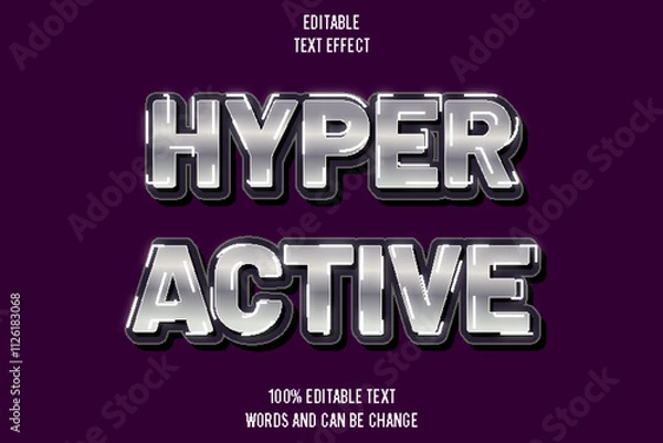 Fototapeta editable text effect 3d emboss modern style