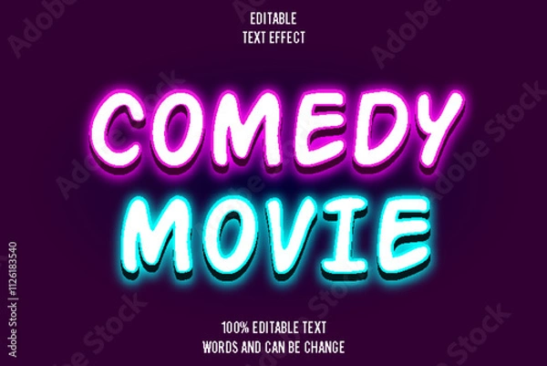 Fototapeta editable text effect 3d emboss_neon style