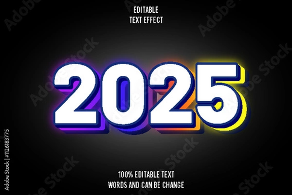 Fototapeta editable text effect 3d emboss modern style