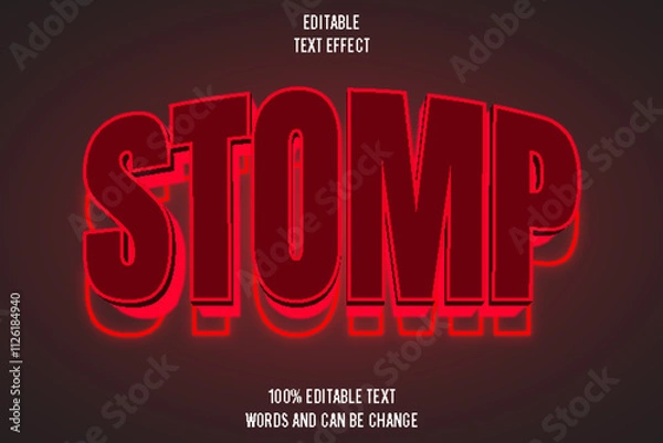 Fototapeta editable text effect 3d emboss_modern style