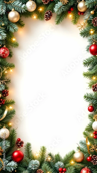 Fototapeta Christmas border frame copy space area