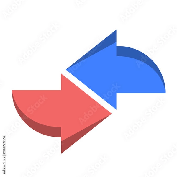 Obraz Opposite Arrows Shape