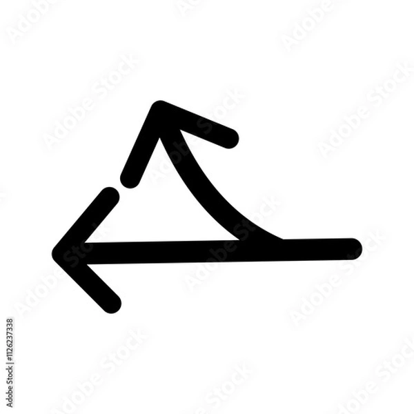 Fototapeta wo direction arrow sign icon . vector illustration, pictogram isolated on white background. color editable