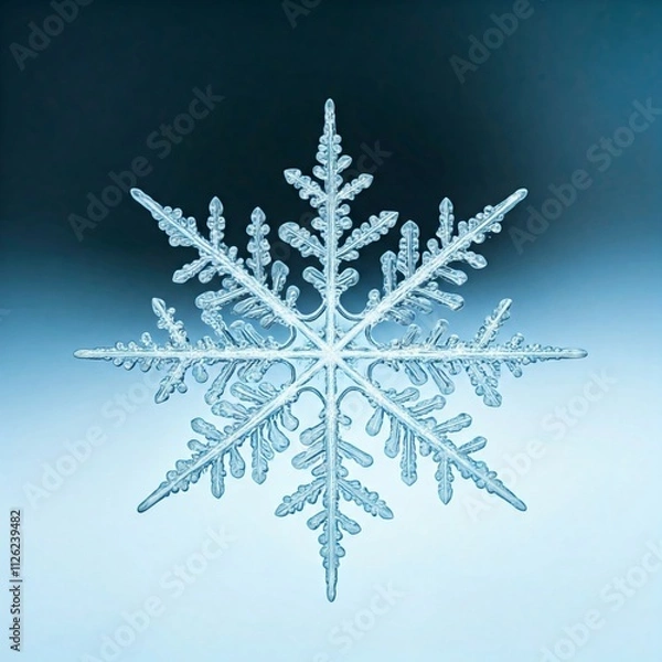 Obraz snowflake on a blue background